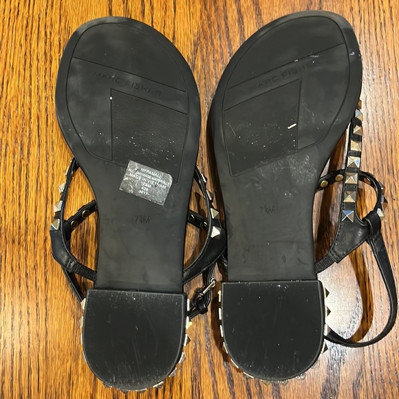 Marc Fisher Black Studded Gladiator Sandals - Picture 4 of 4